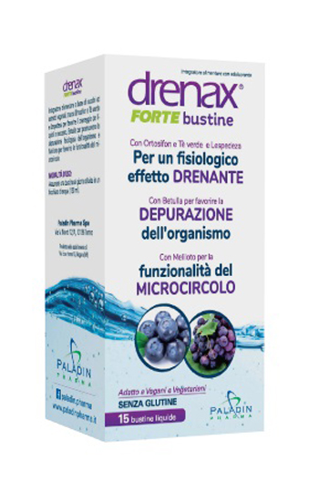 DRENAX FORTE MIRTILLO E UVA 15 BUSTINE - Farmadillo
