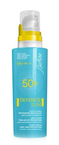 DEFENCE SUN 50+ LATTE FLUIDO PROTEZIONE MOLTO ALTA 125 ML - Farmadillo