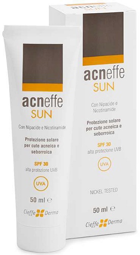 ACNEFFE SUN SPF 30 ALTA PROTEZIONE UVB PER CUTE ACNEICA E SEBORROICA 50 ML - Farmadillo