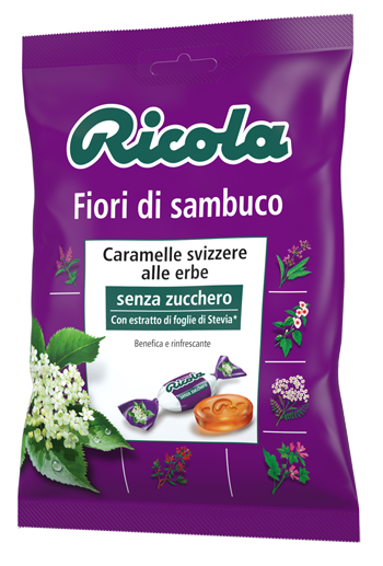 RICOLA FIORI DI SAMBUCO SENZA ZUCCHERO 70 G - Farmadillo
