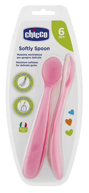 CHICCO CUCCHIAIO SILICONE FEMMINILE BI PACK 6M+ - Farmadillo