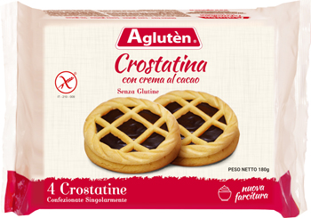 AGLUTEN CROSTATINA CON CREMA DI CACAO 180 G - Farmadillo