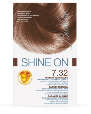 BIONIKE SHINE ON TRATTAMENTO COLORANTE CAPELLI BIONDO CARAMELLO 7.32 - Farmadillo