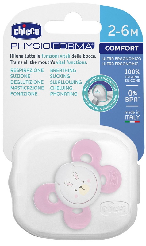 CHICCO SUCCHIETTO COMFORT GIRL IN SILICONE 2-6 MESI 1 PEZZO - Farmadillo