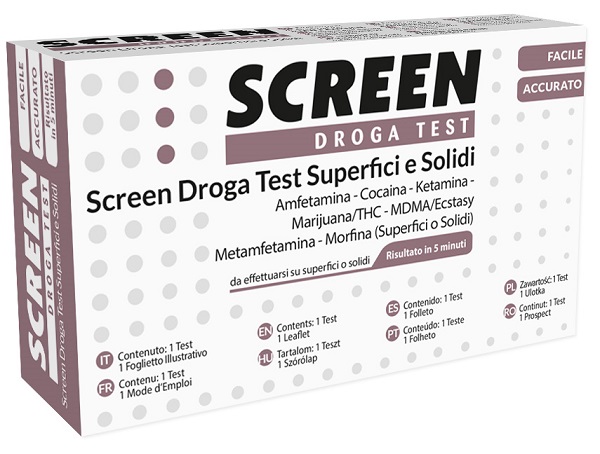 SCREEN DROGA TEST 7 DROGHE SU SUPERFICI SOLIDI O POLVERI - Farmadillo