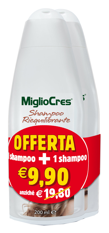 MIGLIOCRES SHAMPOO RIEQUILIBRANTE BIPACK 200 ML - Farmadillo