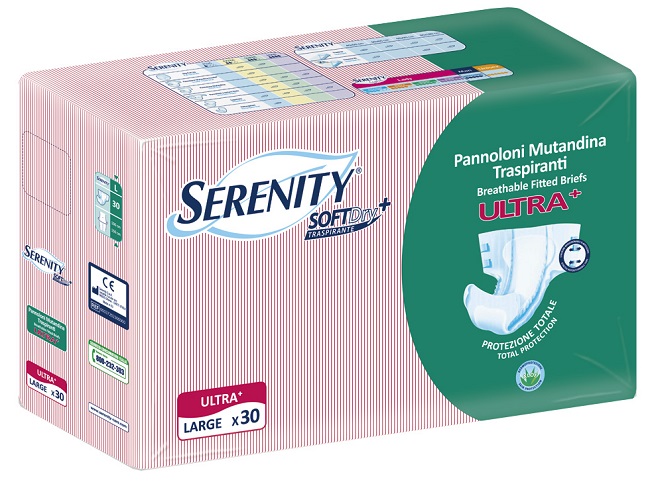 PANNOLONE A MUTANDINA SERENITY FITTED ULTRA + ALOE L 30 PEZZI - Farmadillo
