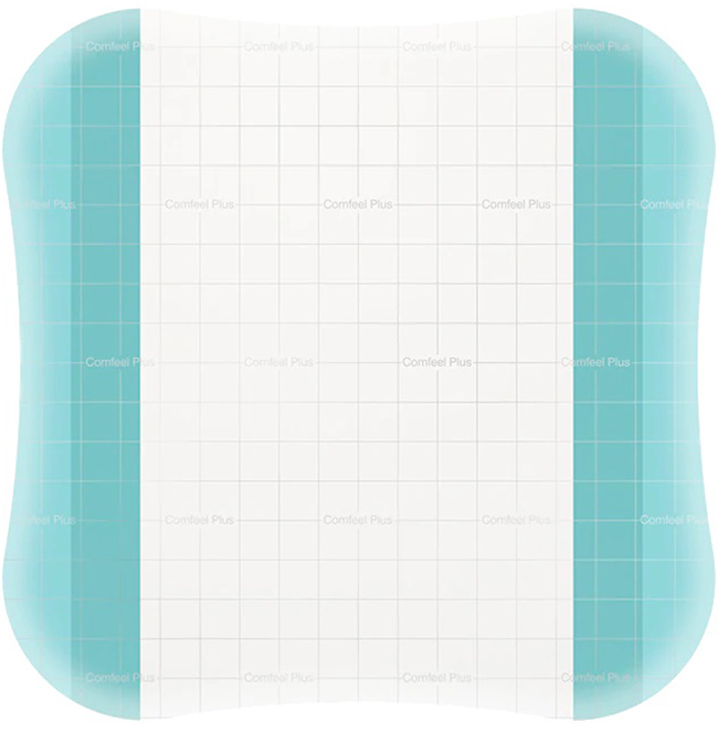 MEDICAZIONE SPECIALE ATTIVA TRASPARENTE CON IDROCOLLOIDE COMFEEL PLUS 20X20 CM 5 PEZZI - Farmadillo