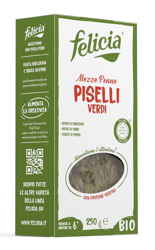 FELICIA BIO MEZZE PENNE PISELLI VERDI 250 G - Farmadillo