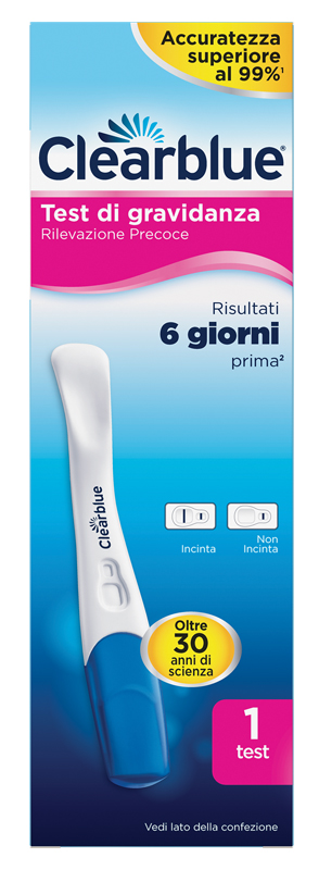 TEST DI GRAVIDANZA CLEARBLUE RILEVAZIONE PRECOCE 1 PEZZO - Farmadillo