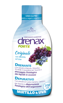 DRENAX FORTE ORIGINALE CON MIRTILLO E UVA 300 ML - Farmadillo