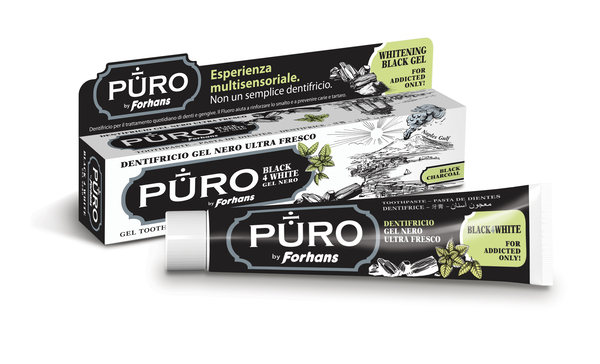 DENTIFRICIO FORHANS GEL BLACK4WHITE - Farmadillo