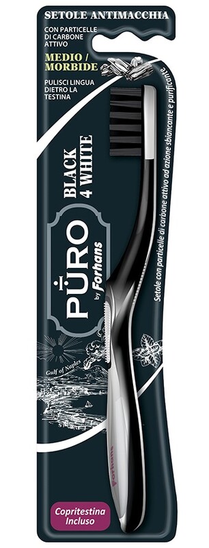 FORHANS SPAZZOLINO BLACK4WHITE SETOLE CARBONE - Farmadillo