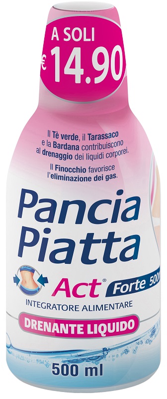 PANCIA PIATTA ACT FORTE DRENANTE LIQUIDO 500 ML - Farmadillo