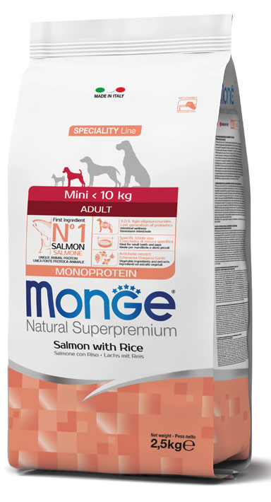 MONGE MINI ADULT SALMONE & RISO 7500 G - Farmadillo