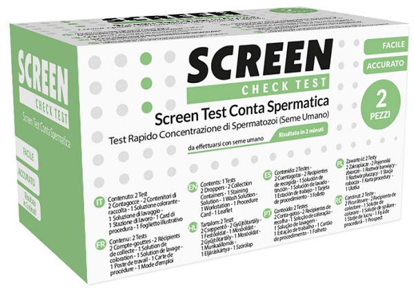 SCREEN TEST CONTA SPERMATICA SCREEN 2 PEZZI - Farmadillo