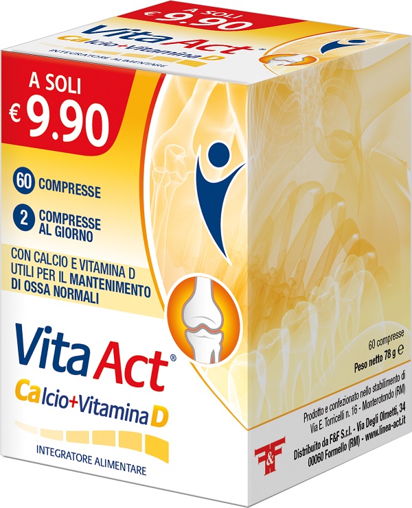 VITA ACT CALCIO + VITAMINA D 60 COMPRESSE - Farmadillo