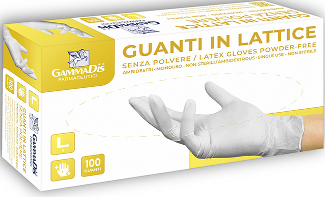GUANTI LATTICE SENZA POLVERE SMALL 100 PEZZI GAMMADIS - Farmadillo
