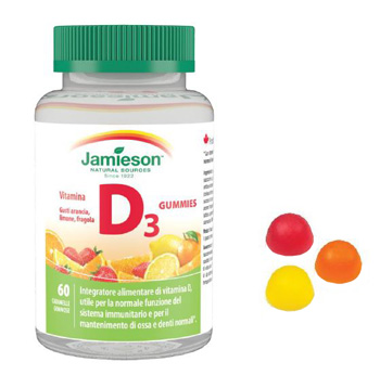 JAMIESON VITAMINA D GUMMIES 1000 60 CARAMELLE GOMMOSE - Farmadillo