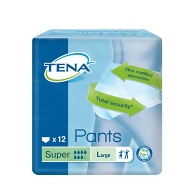 PANNOLONE PULL UP TENA PANTS SUPER TAGLIA LARGE 12 PEZZI - Farmadillo