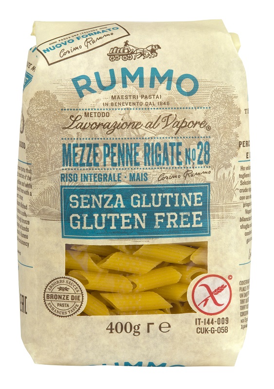 RUMMO MEZZE PENNE RIGATE N28 RISO INTEGRALE E MAIS 400 G - Farmadillo