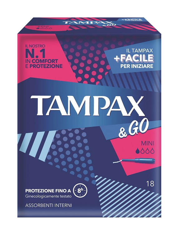 TAMPAX & GO MINI 18 PEZZI - Farmadillo