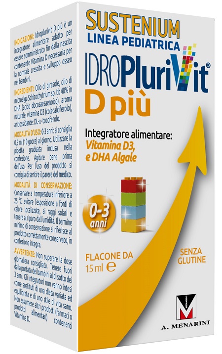 IDROPLURIVIT D+ SUSTENIUM 15 ML - Farmadillo