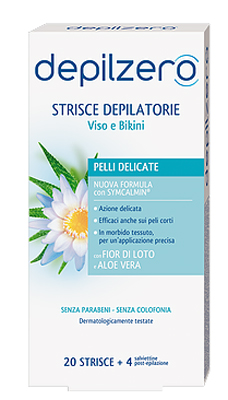 DEPILZERO STRISCE VISO E BIKINI 20 PEZZI - Farmadillo
