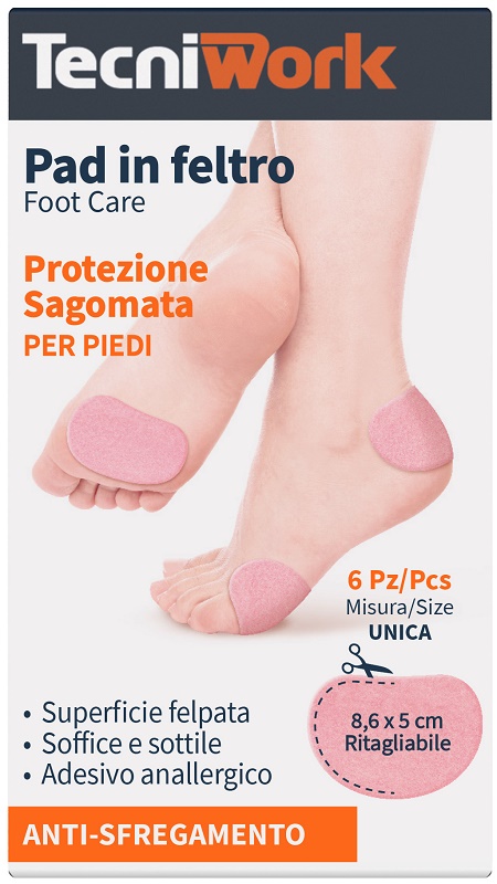 PAD IN FELTRO SAGOMATO 8,6X5CM 6 PEZZI - Farmadillo