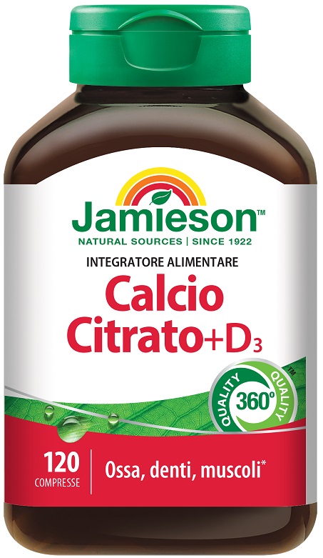 JAMIESON CALCIO CITRATO + D3 120 COMPRESSE - Farmadillo