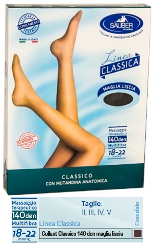 SAUBER CLASSICO COLLANT 140 DENARI MAGLIA LISCIA CIOCCOLATO 5 - Farmadillo