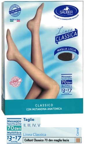 SAUBER CLASSICO COLLANT 70 DENARI MAGLIA LISCIA CAMEL 5 - Farmadillo