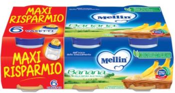 MELLIN OMOGENEIZZATO BANANA 6 X 100 G - Farmadillo