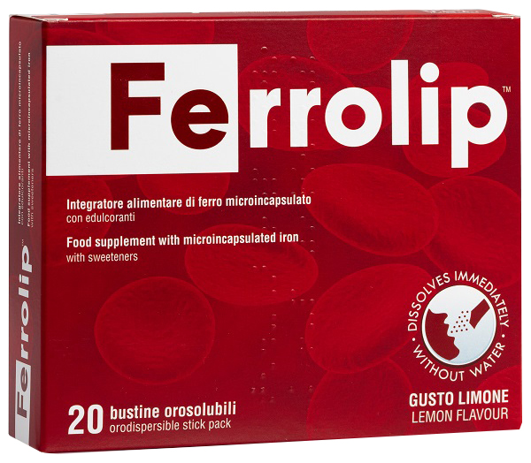 FERROLIP 20 BUSTINE OROSOLUBILI GUSTO LIMONE - Farmadillo
