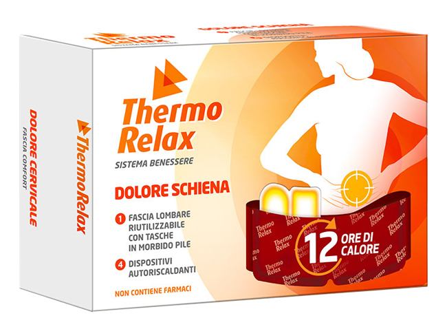 THERMORELAX FASCIA LOMBARE DOLORE SCHIENA+4 DISPOSITIVI AUTORISCALDANTI - Farmadillo