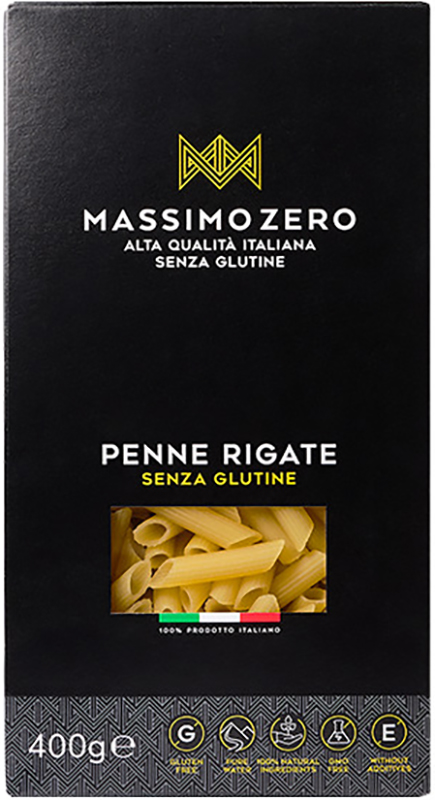 MASSIMO ZERO MEZZE PENNE RIGATE 400 G - Farmadillo