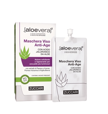 ALOEVERA2 MASCHERA VISO ANTIAGE 4 SACCHETTI 20 ML - Farmadillo