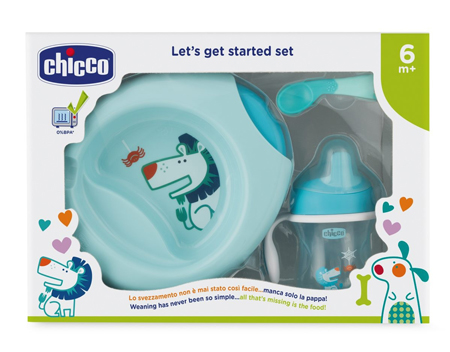 CHICCO SET PAPPA 6 MESI+ AZZURRO - Farmadillo