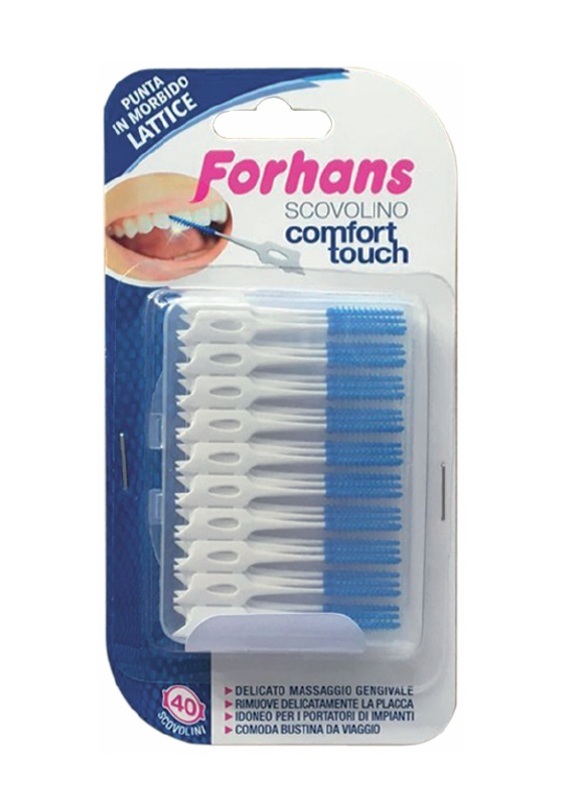 FORHANS SCOVOLINO COMFORT TOUCH PUNTA IN LATTICE 40 PEZZI - Farmadillo