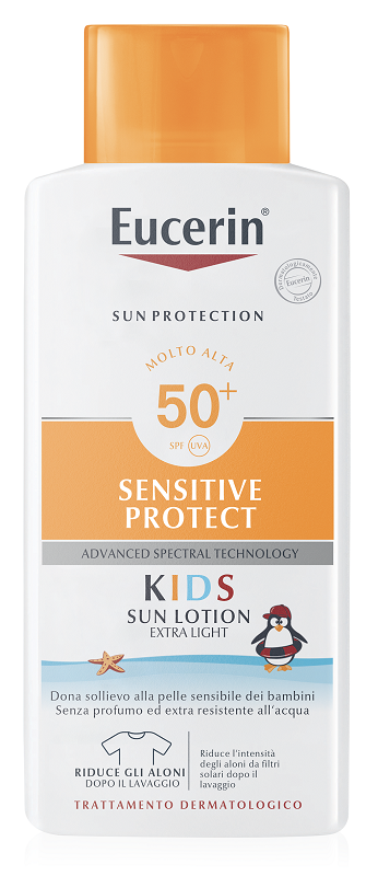 EUCERIN SUN PROTECTION SPF 50+ SENSITIVE PROTECT KIDS SUN LOTION EXTRA LIGHT 400 ML - Farmadillo