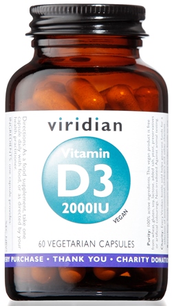 VIRIDIAN VITAMIN D3 2000IU 60CPS - Farmadillo