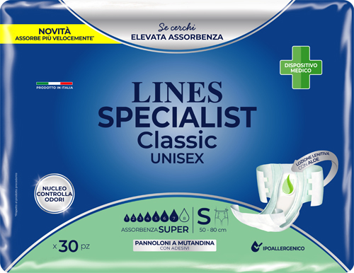 PANNOLONE MUTANDA LINES SPECIALIST CLASSIC MP SUPER 30 PEZZI - Farmadillo