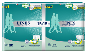 PANNOLONE A MUTANDA LINES SPECIALIST SUPER MM 30 PEZZI - Farmadillo