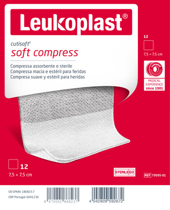 GARZA IDROFILA COMPRESSA CUTISOFT TESSUTO NON TESSUTO 7,5X7,5 CM 12 PEZZI - Farmadillo