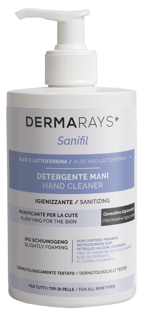 DERMARAYS SANIFIL DETERGENTE MANI IGIENIZZANTE ALOE E LATTOFERRINA 500 ML - Farmadillo