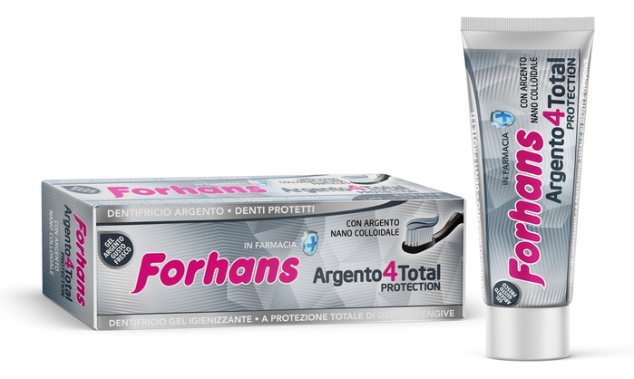 DENTIFRICIO SILVER 4 WHITE FORHANS 75 ML - Farmadillo