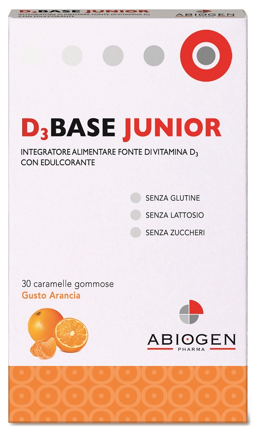 D3BASE JUNIOR 30 CARAMELLE GOMMOSE ARANCIA - Farmadillo