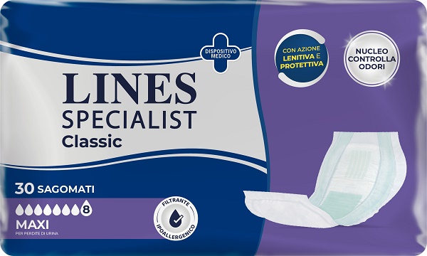 PANNOLONE PER INCONTINENZA LINES SPECIAL CLASSIC SAGOMATO MAXI 30 PEZZI - Farmadillo
