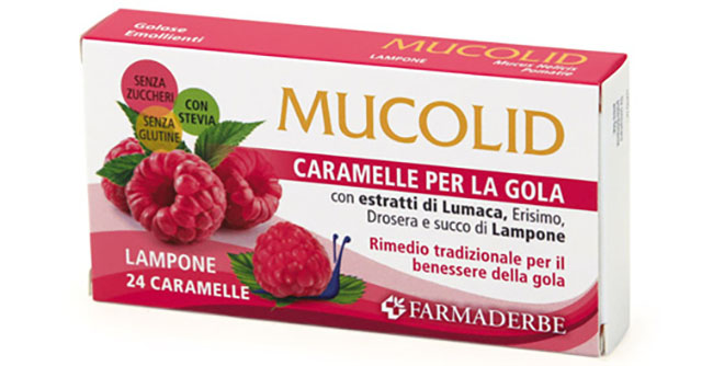 MUCOLID BRONC LUMACA & LAMPONE 24 CARAMELLE - Farmadillo