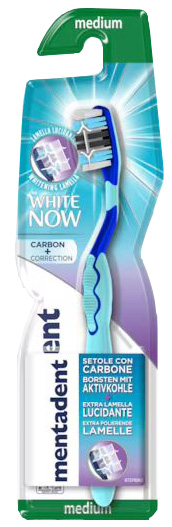 MENTADENT SPAZZOLINO WHITE NOW CARBON - Farmadillo